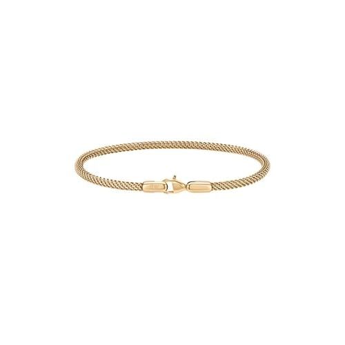 Daniel Wellington Tide Gold Mesh Bracelet - Premium 316L Stainless Steel Cable Bracelet for Women and Men, Stackable, Lobster Clasp, PVD Plated, 6.9 Inches