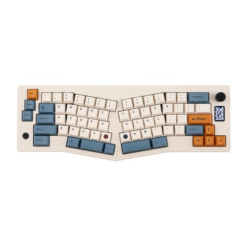 EPOMAKER CIDOO ABM066 Alice-Layout Mechanical Keyboard with TFT-LCD Screen and Knob, VIA-programmable, Hot Swappable 3 ModesBluetooth2.4GUSB-C Gaming Keyboard Cream White, Carda Switch