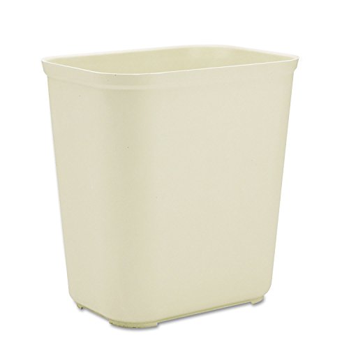 Rubbermaid Commercial Products Fire Resistant Wastebasket 7GAL28 QT Beige for HospitalsSchoolsHotelsOffices
