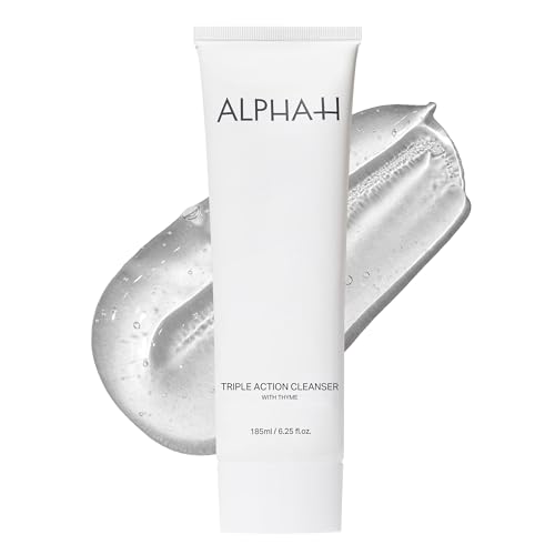 Alpha-H Triple Action Cleanser with Thyme 3-in-1 Gel Face Cleanser for Makeup Removal, Oil Control & Balanced Skin