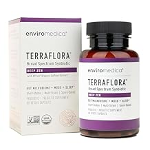 Enviromedica Terraflora Deep Zen Synbiotic - Spore Based Probiotics and Prebiotics for Gut Health & Mood Support, Organic Soil Based Probiotic Supplement for Men and Women 60 Capsules