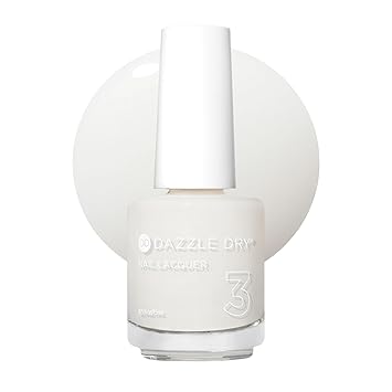 Dazzle Dry Nail Lacquer Step 3 - Fine China - A sheer milky white. Simple and clean. 0.5 fl oz
