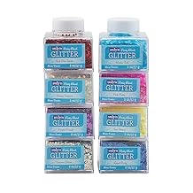 Sulyn Chunky Craft Glitter Party Blend Bundle - Jumbo Confetti for Crafts, Pink, White, Silver, Blue, 8 Pack
