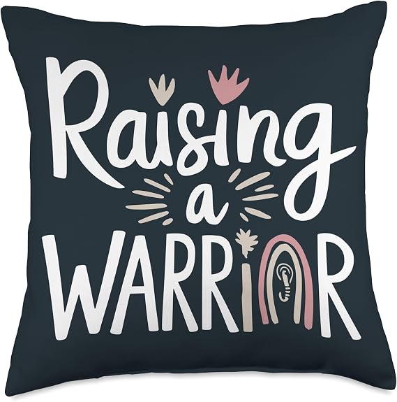 Cochlear Implant Awareness Cochlear Implant Mom Throw Pillow