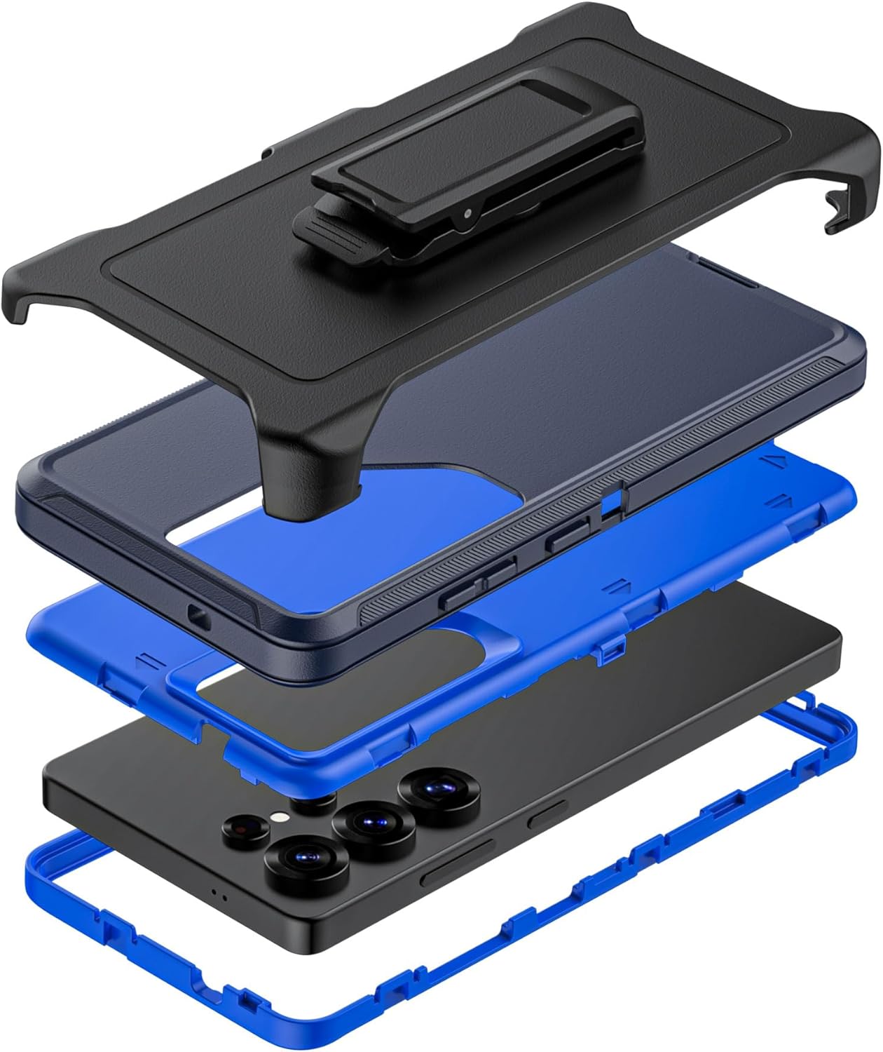 Samsung Galaxy S25 Ultra Case with Belt Clip Holster Heavy Duty Rugged Shockproof Full Body Protective Kickstand Cover for Samsung Galaxy S25 Ultra Phone Blue