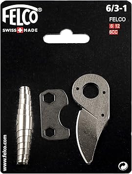 FELCO Hand Pruner Replacement Kit 6/3-1 - Spare Blade, Spring, Adjustment Key for Garden Shears & Clippers, Genuine SWISS MADE